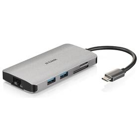 USB Hub D-Link USB-C/HDMI, 3x USB 3.0, RJ45, USB-C, SD, Micro SD 


