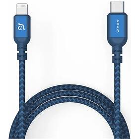 Kabel ADAM Elements AE PeAk II C120B USB-C/Lightning, 1,2 m modrý

