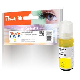 Inkoustová náplň Peach Epson 103/104, T00S4, T00P4, 70 ml žlutá

