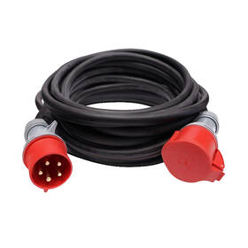 Kabel prodlužovací Solight 1 zásuvka, 400V/16A, 15m černý

