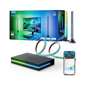 LED pásek Govee AI Sync Box Kit 2 Smart 27-34" + LED panely, 1,68m černý

