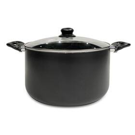 Hrnec s poklicí KITCHISIMO NERO 28 × 15 cm, 8,5 l 


