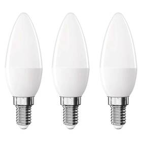 Žárovka LED EMOS Classic svíčka, 4,2W, 470lm, E14, neutrální bílá (3 ks) 

