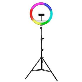 Kruhové světlo Powerton 13" RGB LED, stativ černé

