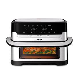 Fritéza horkovzdušná Tefal Dual Easy Fry Flex EY922DE0, 5,5 l + 3,5 l stříbrná

