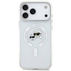 Kryt na mobil Karl Lagerfeld IML K&CH Heads Metal Frame MagSafe na Apple iPhone 17 Pro Max průhledný

