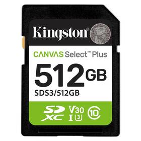 Paměťová karta Kingston Canvas Select Plus SDXC 512GB UHS-I U3 (R150) černá

