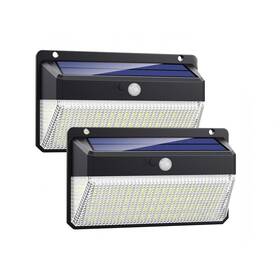 Nástěnné svítidlo Viking M328SET, solární, PIR (2 ks) černé


