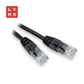 Kabel Lynx UTP patch Cat5e, PVC, CCA, 5m černý

