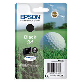 Inkoustová náplň Epson 34, 350 stran černá

