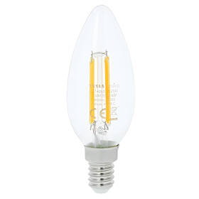 Žárovka LED Tesla Lightning filament svíčka E14, 6W, teplá bílá 


