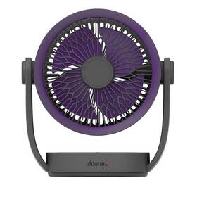 Ventilátor stolní Eldonex CoolWind ESF-1010-GY šedý/fialový

