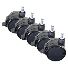 Kolečka Arozzi Wheel Pack PU Lockable XL, 5 ks černá

