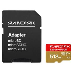 Paměťová karta SANDISK 512GB UHS-I (250R/170W) + SD apaptér 

