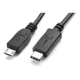 Kabel AQ USB 3.1 USB-C samec - USB Micro samec , 1,8 m černý

