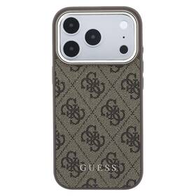 Kryt na mobil Guess 4G Gold Frame MagSafe na Apple iPhone 18 Pro hnědý

