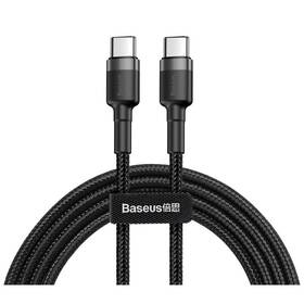 Kabel Baseus Cafule USB-C/USB-C, PD 2.0 60W, 1m černý

