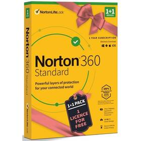 Software Norton 360 STANDARD 10GB CZ 1 uživatel / 1 zařízení / 12 měsíců 1+1 ZDARMA (BOX) 

