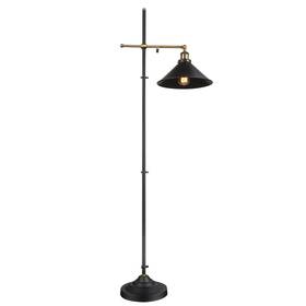 Stojací lampa GLOBO Lenius, 1xE27, 60W černá/zlatá

