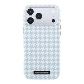 Kryt na mobil Karl Lagerfeld PU Houndstooth Resin Plate MagSafe na Apple iPhone 17 Pro Max modrý

