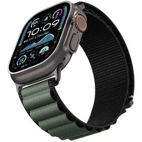 Řemínek Spigen Fabric na Apple Watch 49/46/45/44mm černý/zelený

