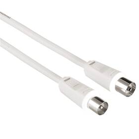 Koaxiální kabel Hama anténní, 75DB, 5m, bílý 

