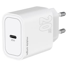 Nabíječka do sítě Mobile Origin USB-C PD20W bílá

