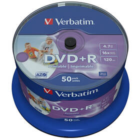Disk Verbatim DVD+R 4,7GB, 16x, 50cake 

