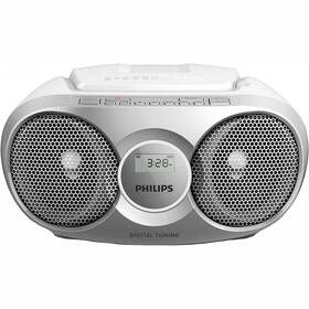 Radiopřijímač s CD Philips AZ215S stříbrná barva
