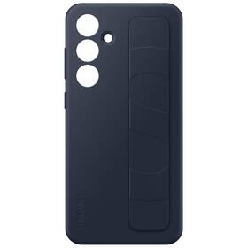 Kryt na mobil Samsung Silicone Grip s poutkem na Galaxy S24 FE černý/modrý

