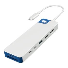 USB Hub HyperDrive Flex 9 Port Dual 4K HDMI USB-C bílý/modrý

