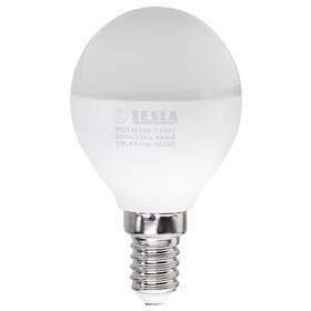 Žárovka LED Tesla Lightning miniglobe klasik E14, 8W, denní bílá 

