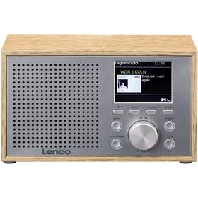 Radiopřijímač s DAB+ Lenco DAR-017WH hnědý

