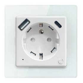 Chytrá zásuvka IMMAX NEO SMART Nexa (typ E), 16A, 1x USB, 1x USB-C, PD 20W, Wi-Fi bílá

