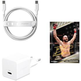 Nabíječka do sítě PanzerGlass empower GaN 30W + kabel USB-C 2m + kartička BJP bílá

