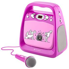 CD přehrávač GoGEN BOB A BOBEK KARAOKE růžová barva

