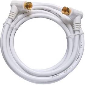 Koaxiální kabel Mascom F konektor, 3m bílý

