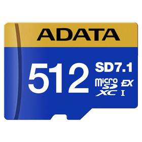 Paměťová karta ADATA Premier Extreme MicroSDXC 512GB SD7.1, U3 (800R/700W) modrá

