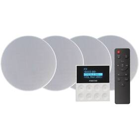 Set výrobků Fonestar KS-WALL-4 přehrávač KS-AMP + reproduktory (4 ks) bílé

