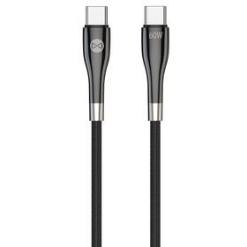 Kabel Forever Sleek USB-C/USB-C, 60 W, 1 m černý

