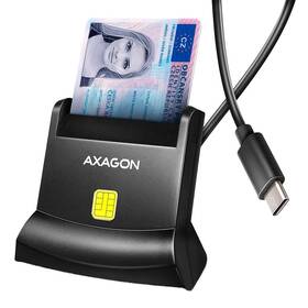 Čtečka eObčanek Axagon CRE-SM4NC USB-C Smart card StandReader černá

