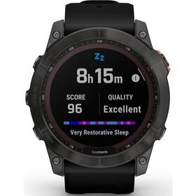 Chytré hodinky Garmin fenix 7X Solar - Gray / Black Silicone Band (010-02541-01)