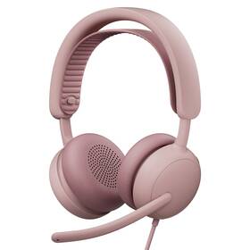 Headset Logitech Zone Wired 2 růžový

