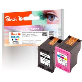 Inkoustová náplň Peach HP 304XL, MultiPac, 530/330 stran vícebarevná

