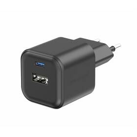 Nabíječka do sítě Swissten 12W 1x USB-C + 1x USB-A černá

