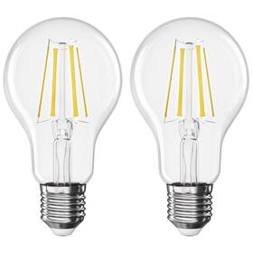 Žárovka LED EMOS Filament A60, 5,9 W, E27, teplá bílá (2 ks) 


