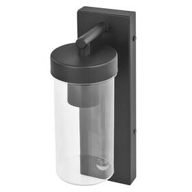 Nástěnné svítidlo EMOS Zala ZGC040P, zahradní, E27, IP44, MAX 15W, PIR antracitové

