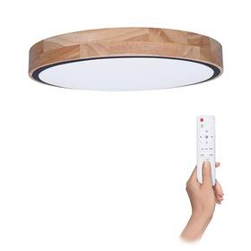Stropní svítidlo Solight Iron Oak, 48W, s dálkovým ovladačem, 3360lm, 40cm, stmívání, studená/neutrální/teplá bílá hnědé

