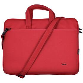 Brašna na notebook Trust Bologna Eco-friendly Slim na 16˝ červená barva
