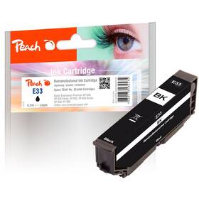 Inkoustová náplň Peach Epson 33, T3341, 6,2 ml - foto černá 


